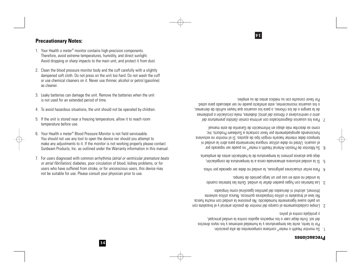 Health O Meter 7630 User Manual | Page 14 / 32