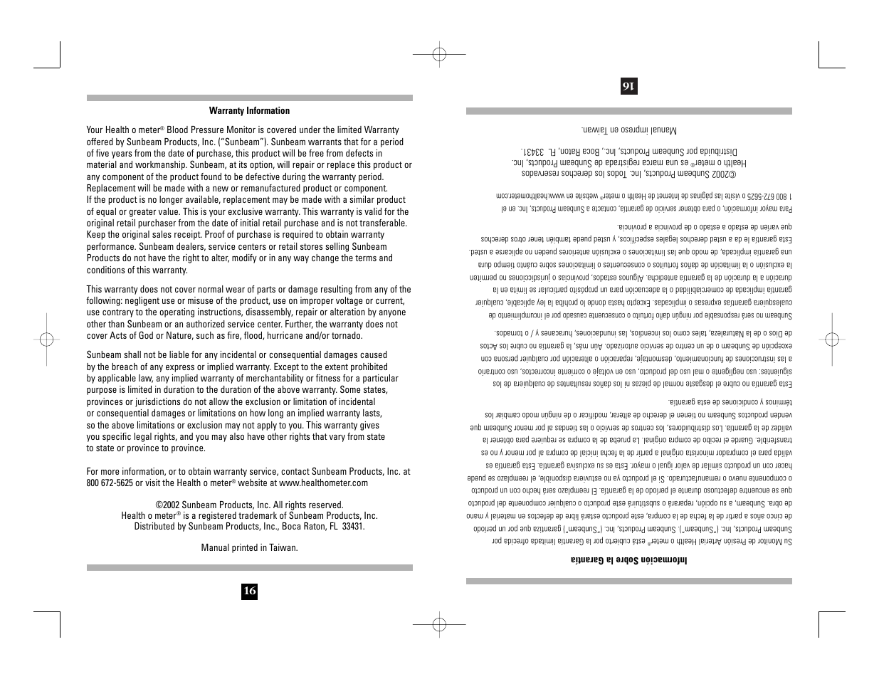Health O Meter 7630 User Manual | Page 16 / 32