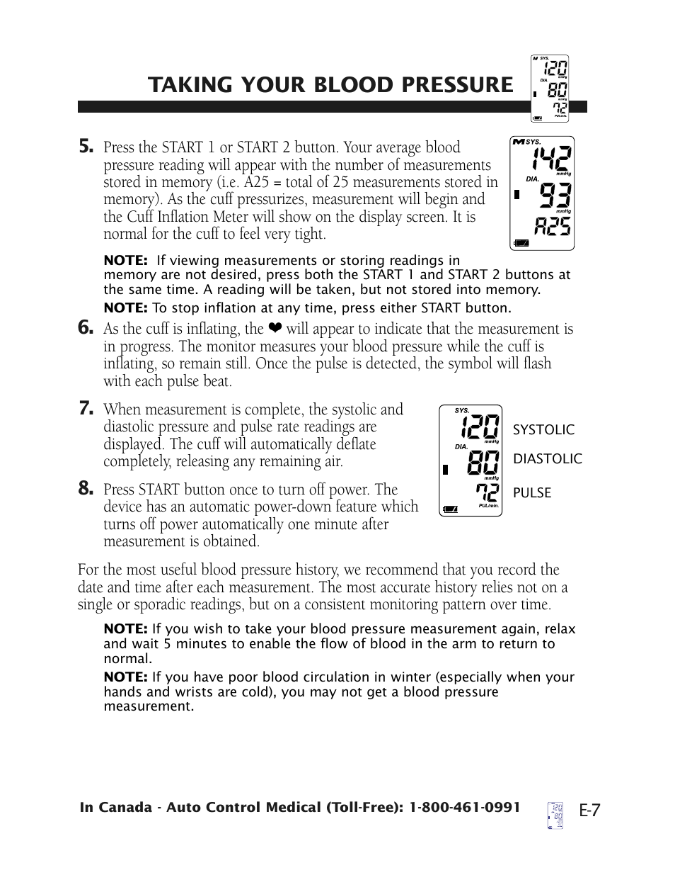 Taking your blood pressure | Health O Meter UB-512 User Manual | Page 10 / 23