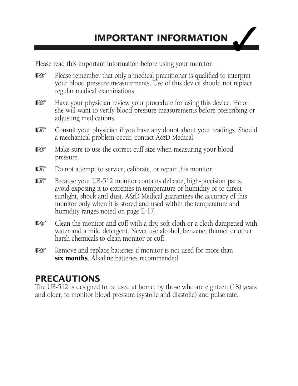 Health O Meter UB-512 User Manual | Page 2 / 23