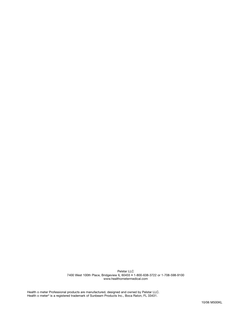 Health O Meter 500KL User Manual | Page 16 / 16