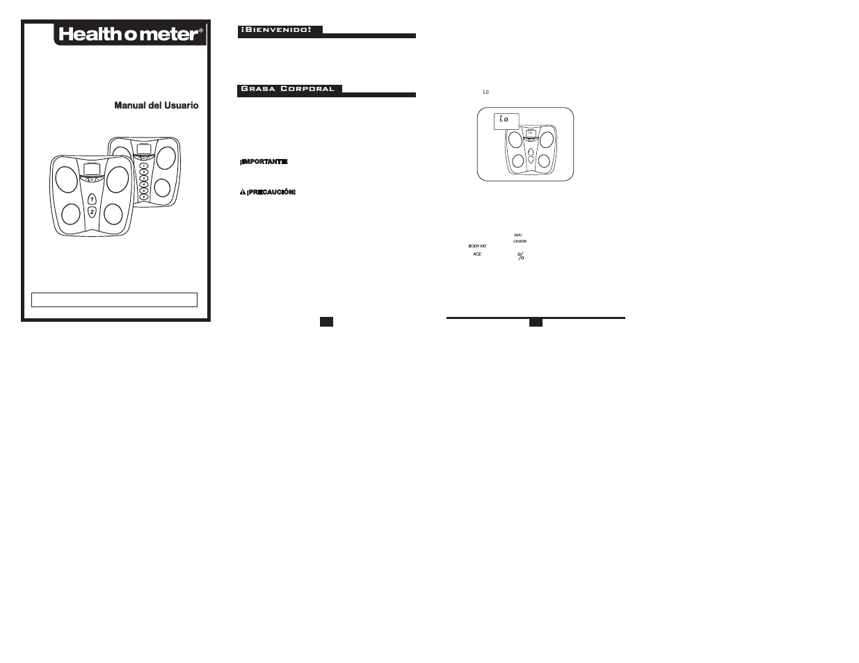 Health O Meter BFM920 User Manual | Page 2 / 2