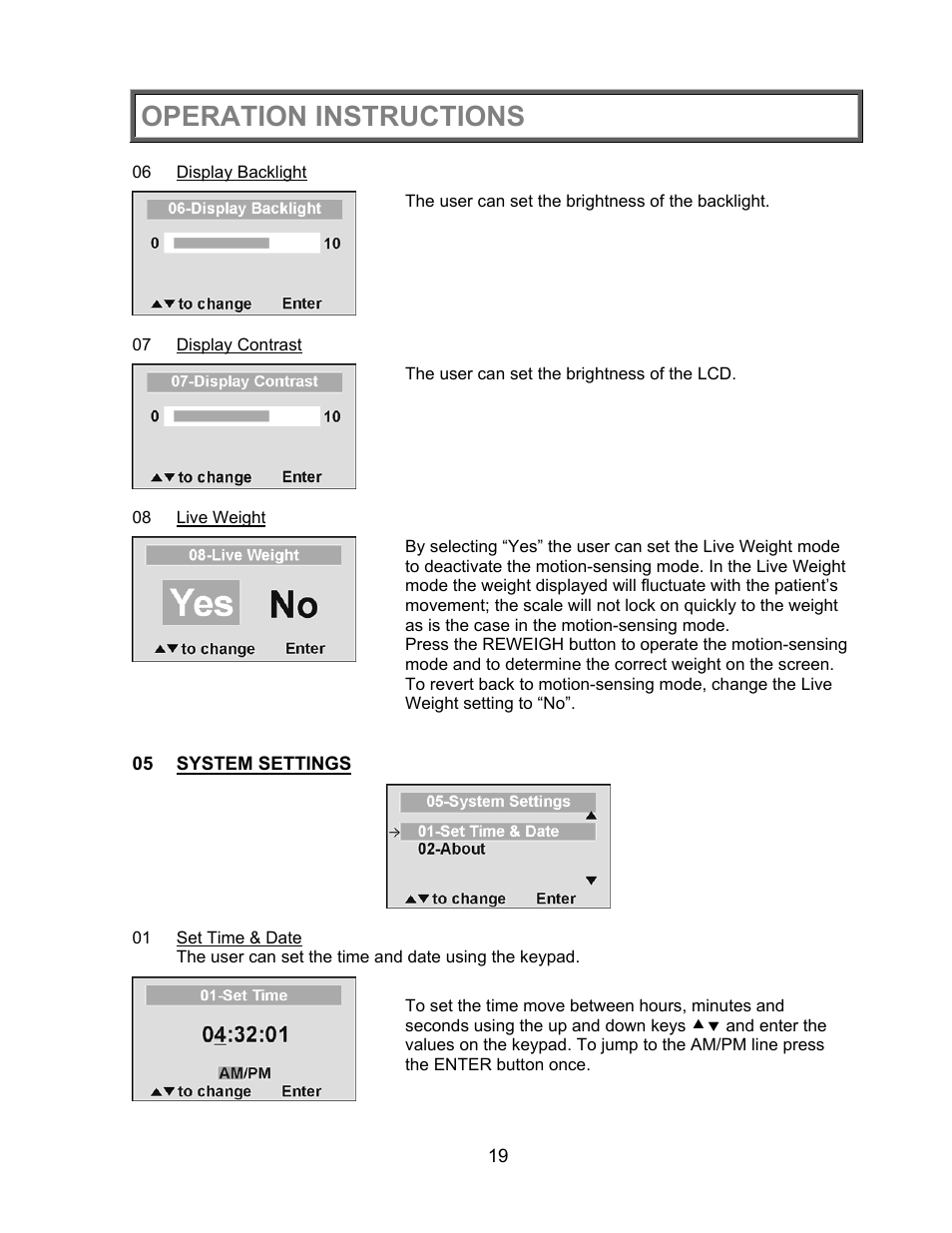 Operation instructions | Health O Meter PROPLUS 2000KL User Manual | Page 20 / 29