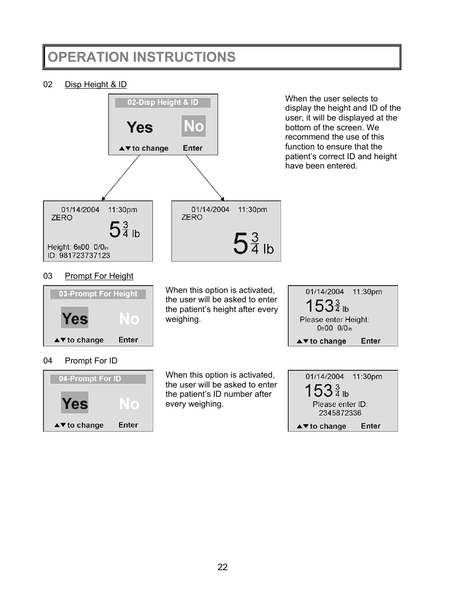 Operation instructions | Health O Meter PROPLUS 2000KL User Manual | Page 23 / 29