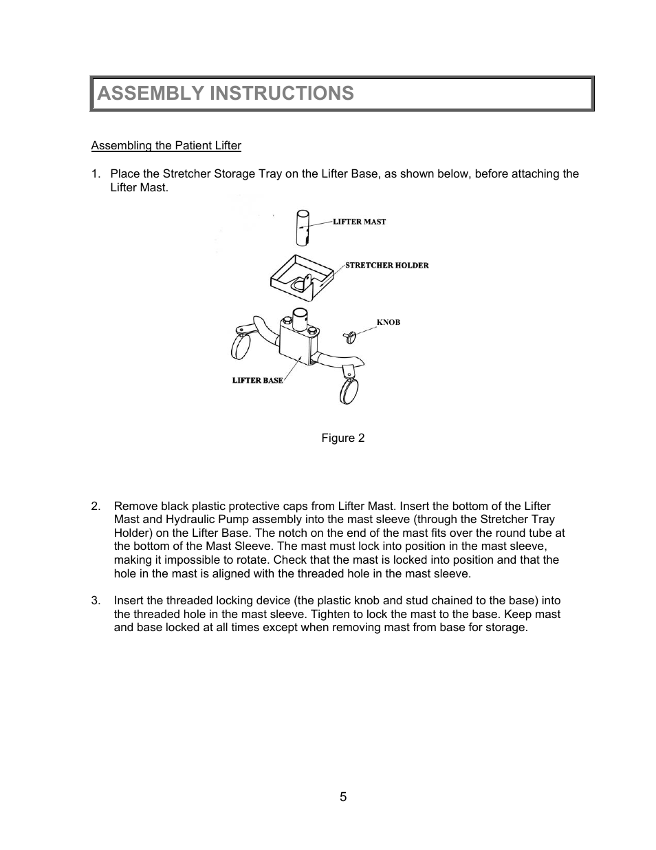 Assembly instructions | Health O Meter PROPLUS 2000KL User Manual | Page 6 / 29