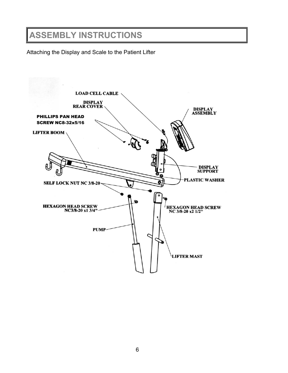 Assembly instructions | Health O Meter PROPLUS 2000KL User Manual | Page 7 / 29