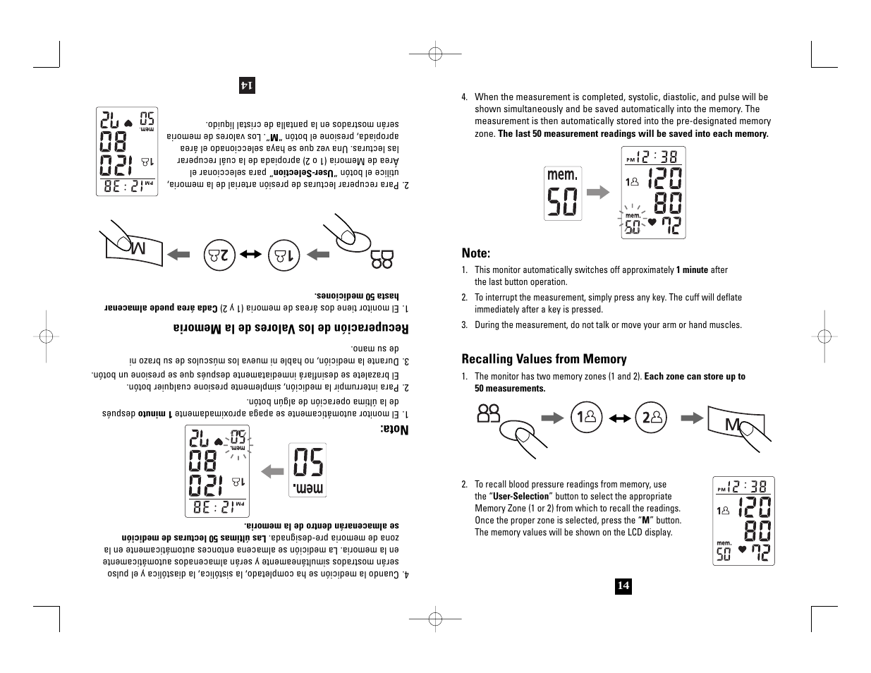 Nota | Health O Meter 7632 User Manual | Page 14 / 42