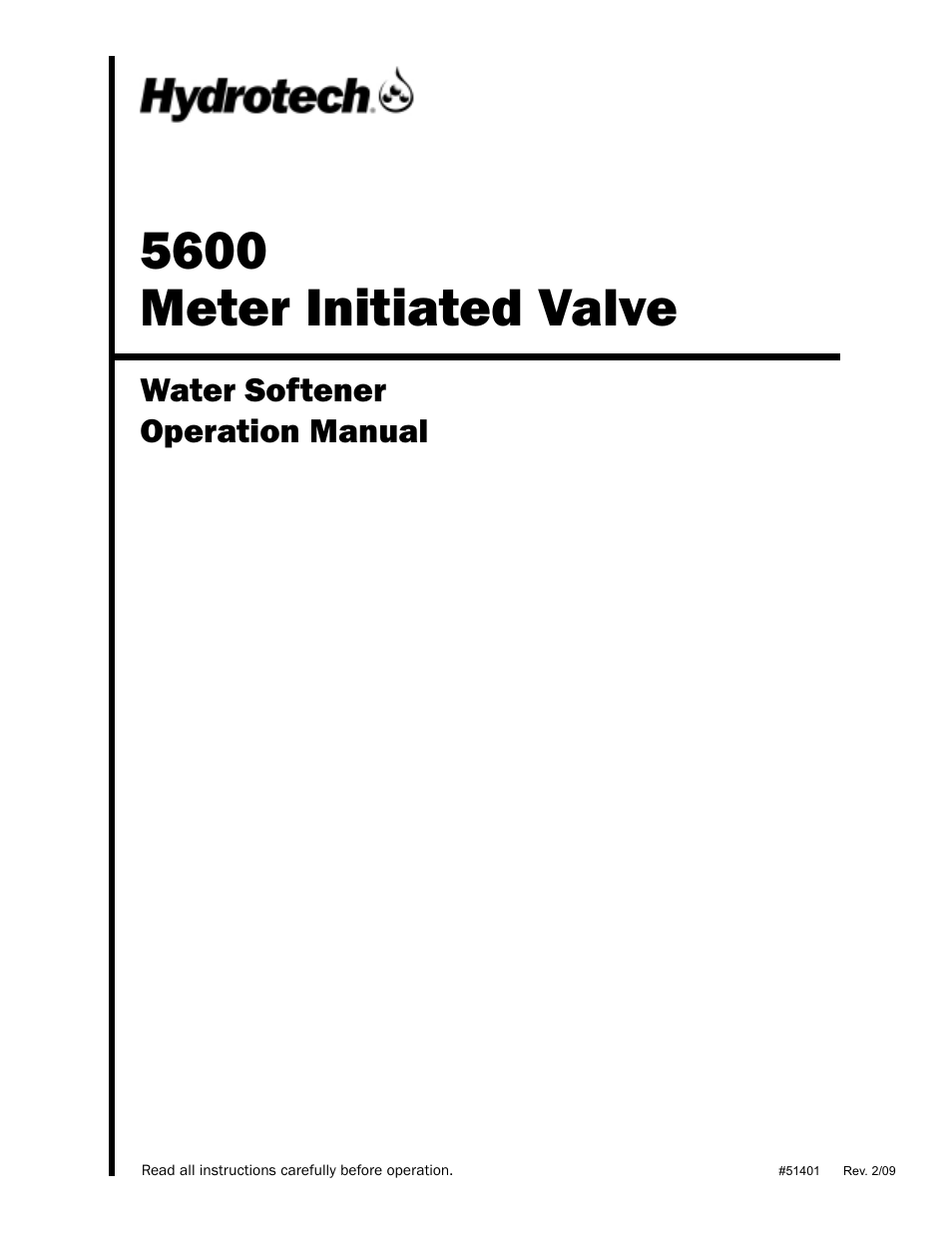 HydroSurge 5600 User Manual | 12 pages