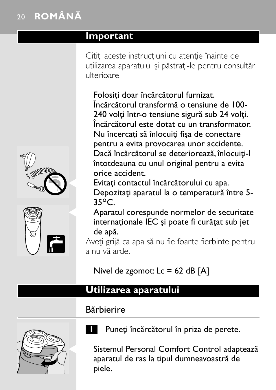 Română 20 | HQ 8445 User Manual | Page 18 / 124