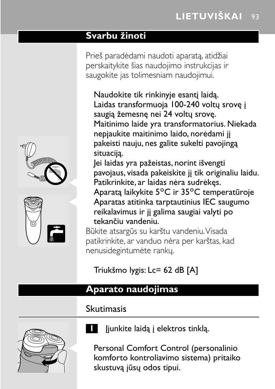 Lietuviškai 93 | HQ 8445 User Manual | Page 91 / 124
