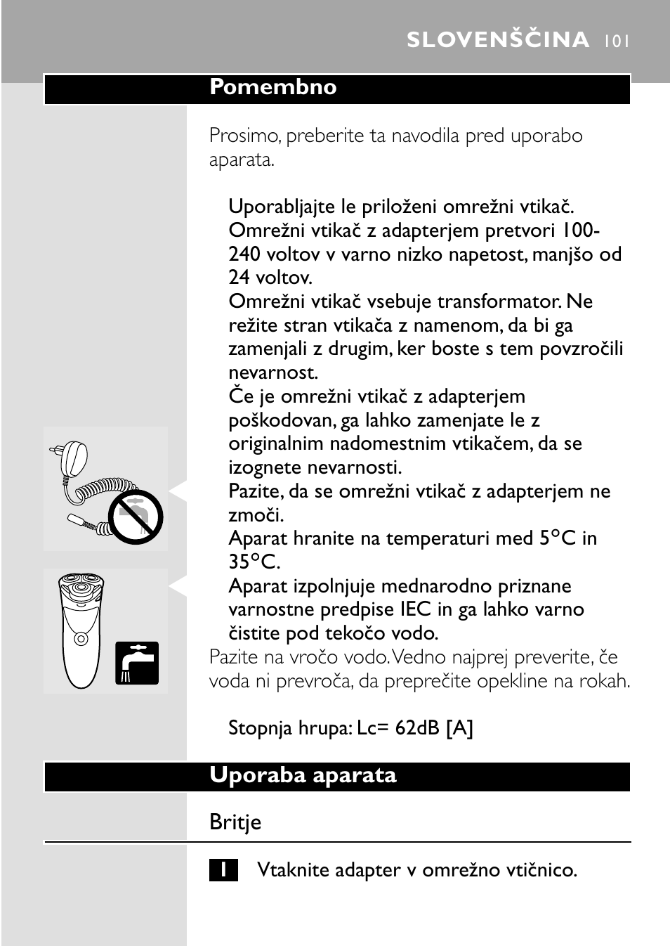 Slovenščina 101 | HQ 8445 User Manual | Page 99 / 124