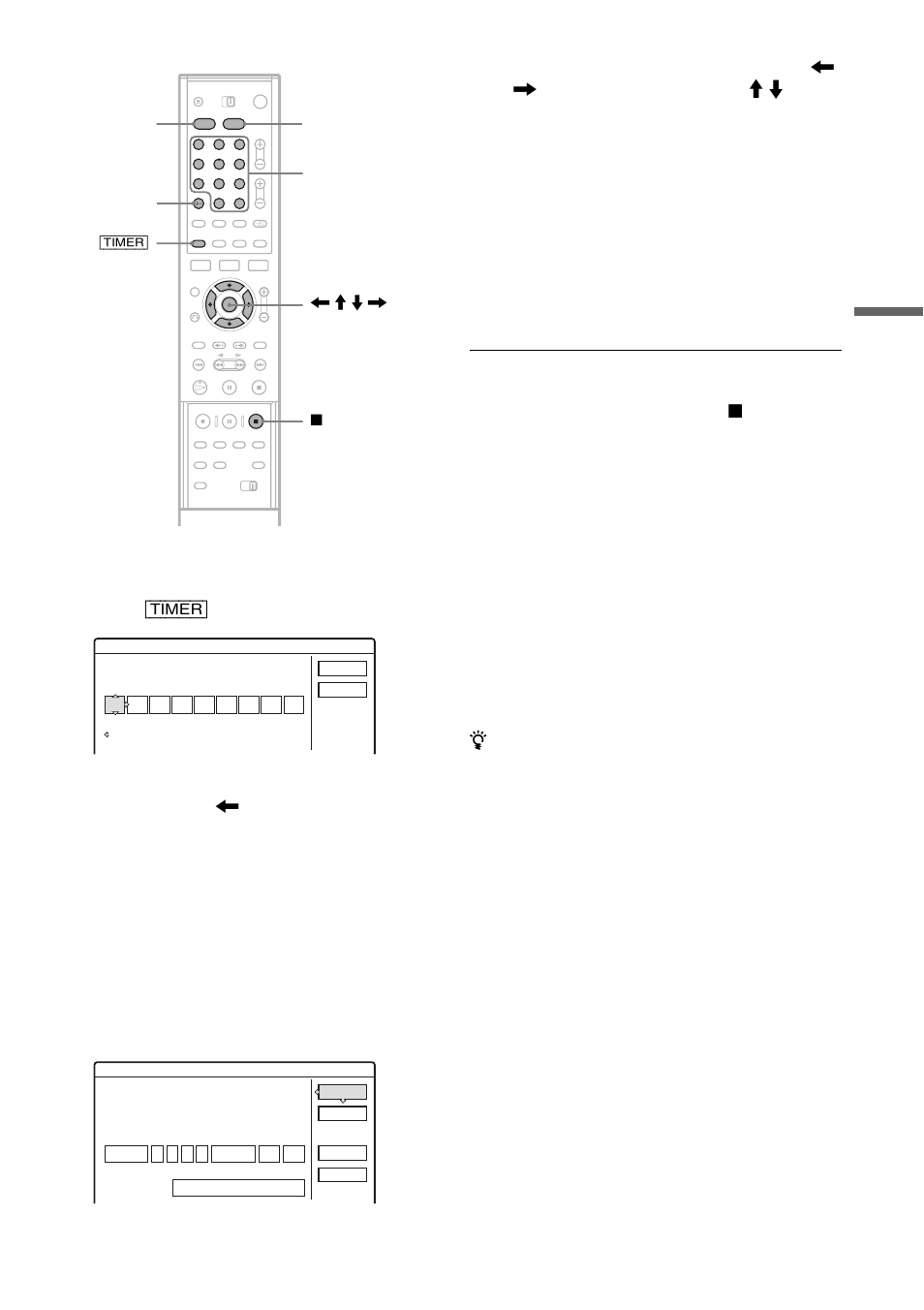 Press hdd or dvd, Press [timer, Select “ok,” and press enter | If the timer settings overlap, If you select dvd, insert a recordable dvd, See page 44 | Hama RDR-HX900 User Manual | Page 45 / 120