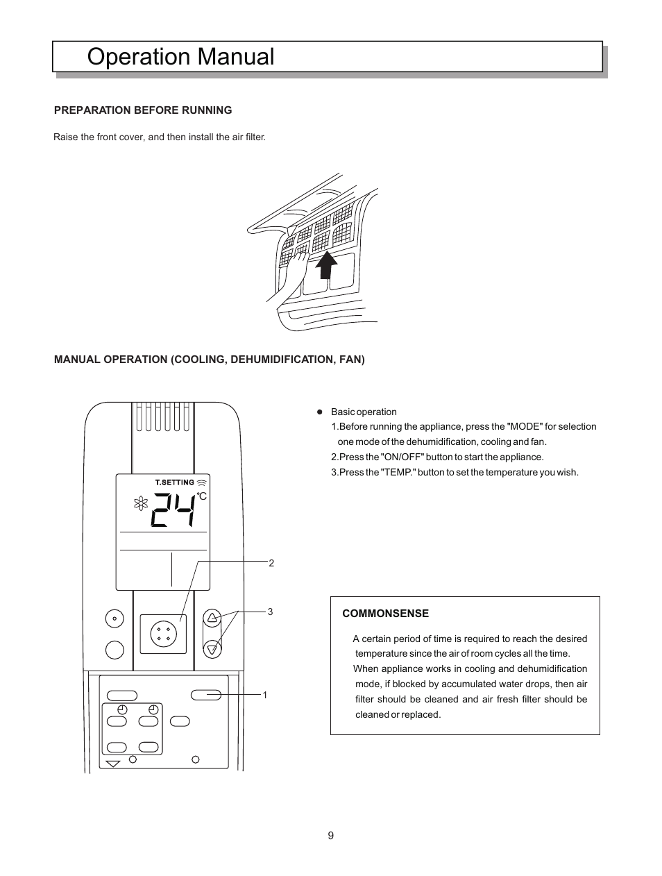 Operation manual | Hisense Group KF-5002GWE User Manual | Page 12 / 29