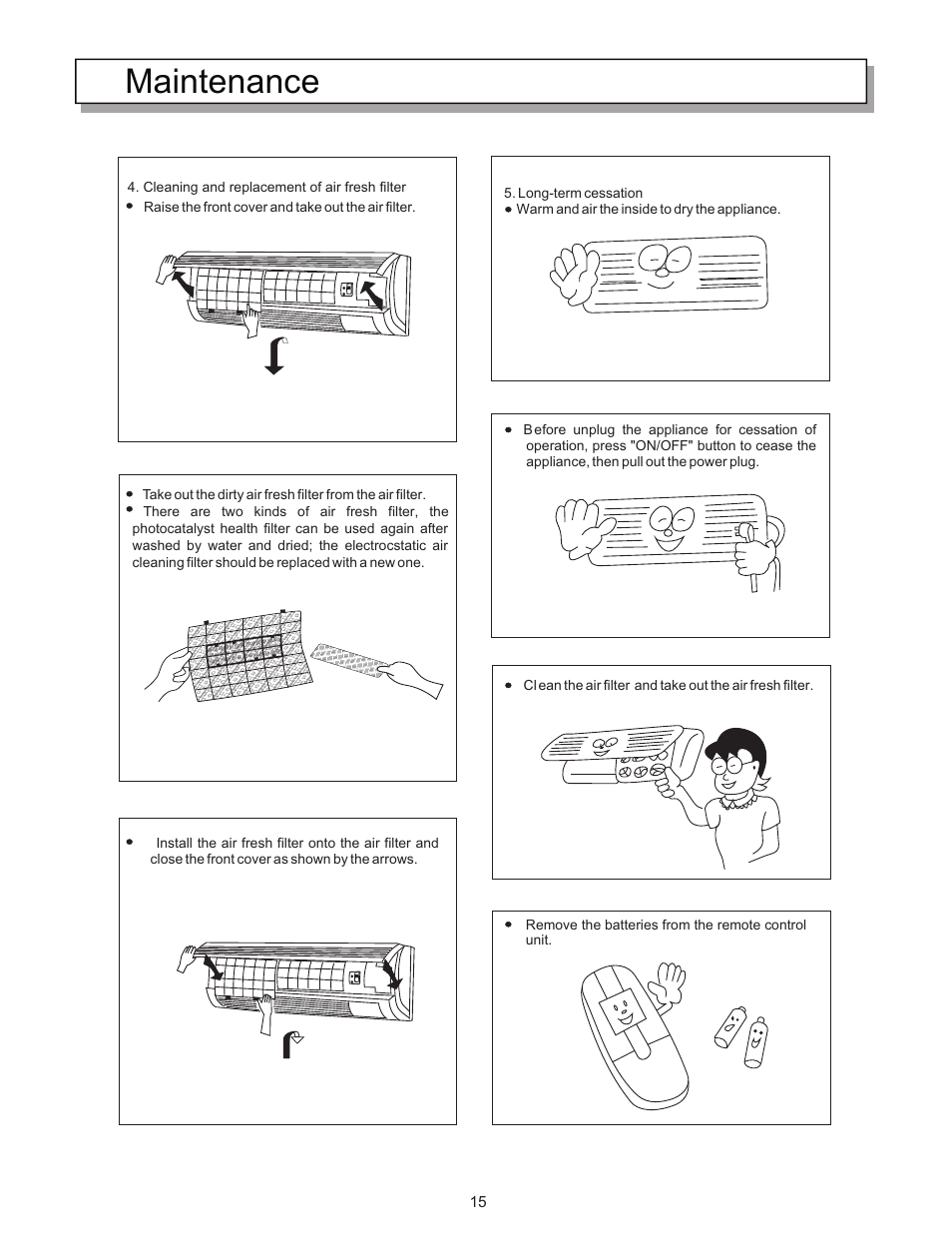 Maintenance | Hisense Group KF-5002GWE User Manual | Page 18 / 29