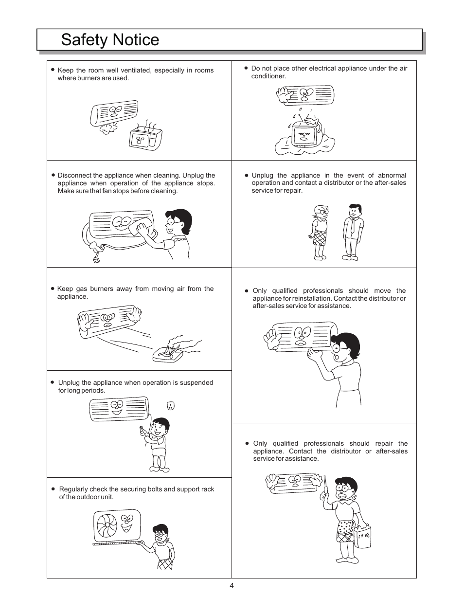 Safety notice | Hisense Group KF-5002GWE User Manual | Page 7 / 29