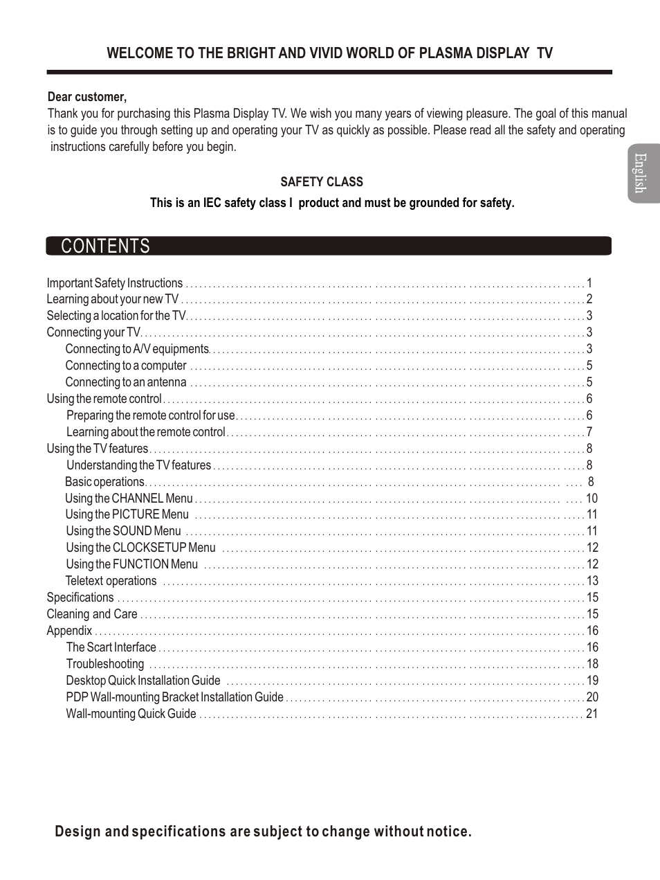 Hisense Group PDP4211EU User Manual | Page 2 / 23