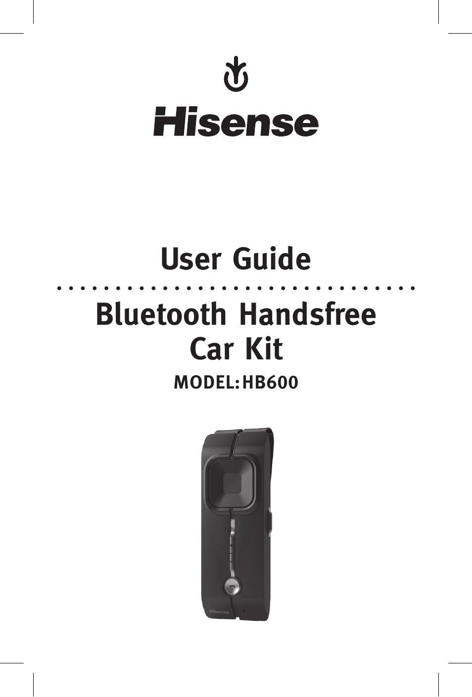 Hisense Group HB600 User Manual | 9 pages