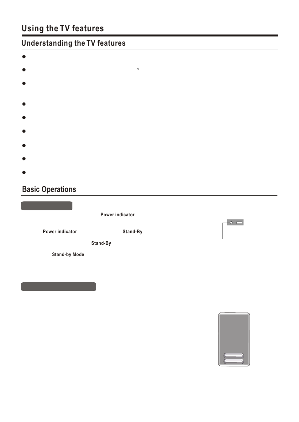 Т³гж 10, Using the tv features, Basic operations | Understanding the tv features | Hisense Group PDP5010EU User Manual | Page 10 / 19