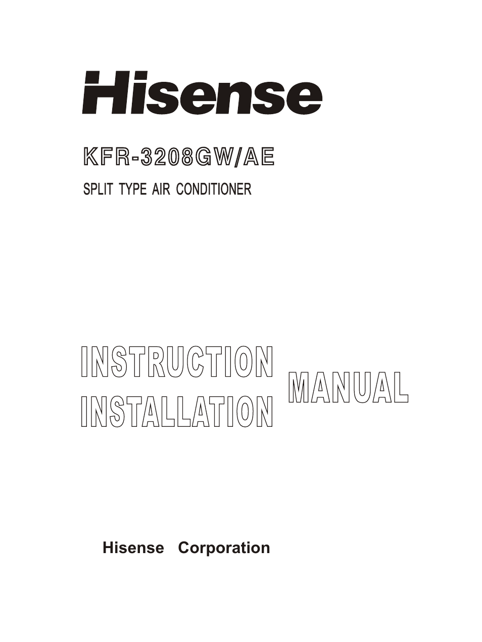 Hisense Group KFR-3208GW User Manual | 26 pages