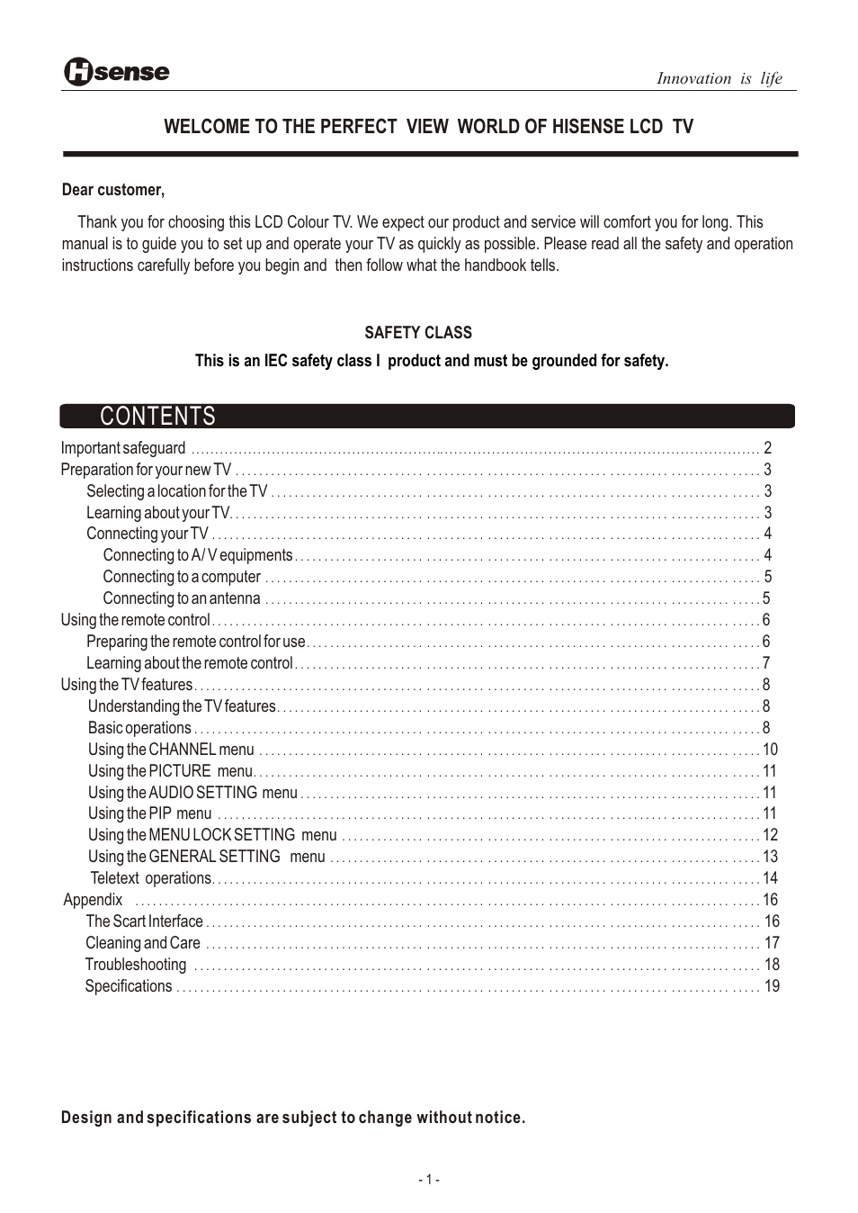 Hisense Group LCD3201EU User Manual | Page 2 / 21