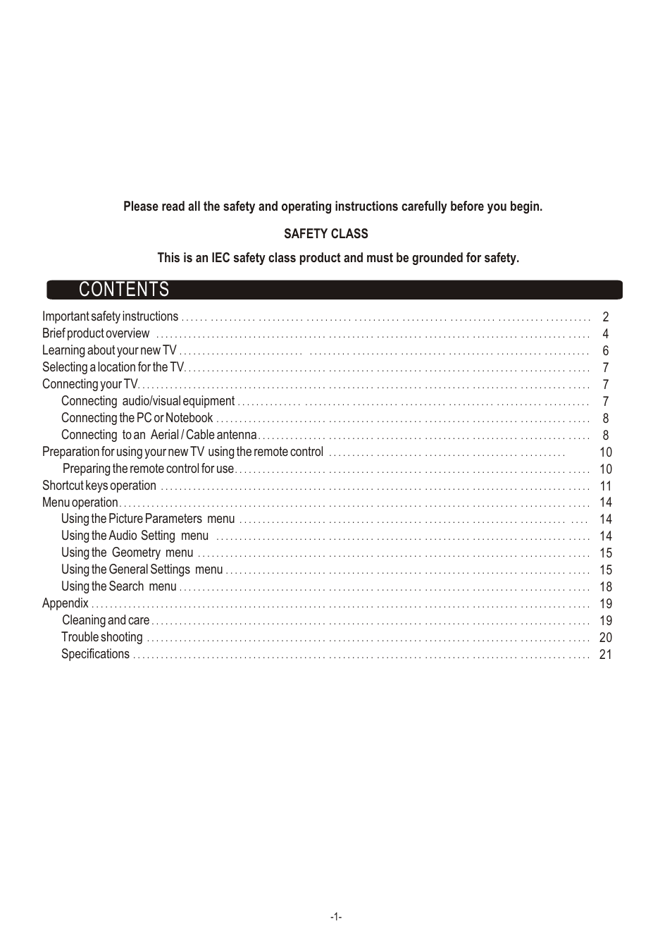 Hisense Group LCD2004US User Manual | Page 2 / 22