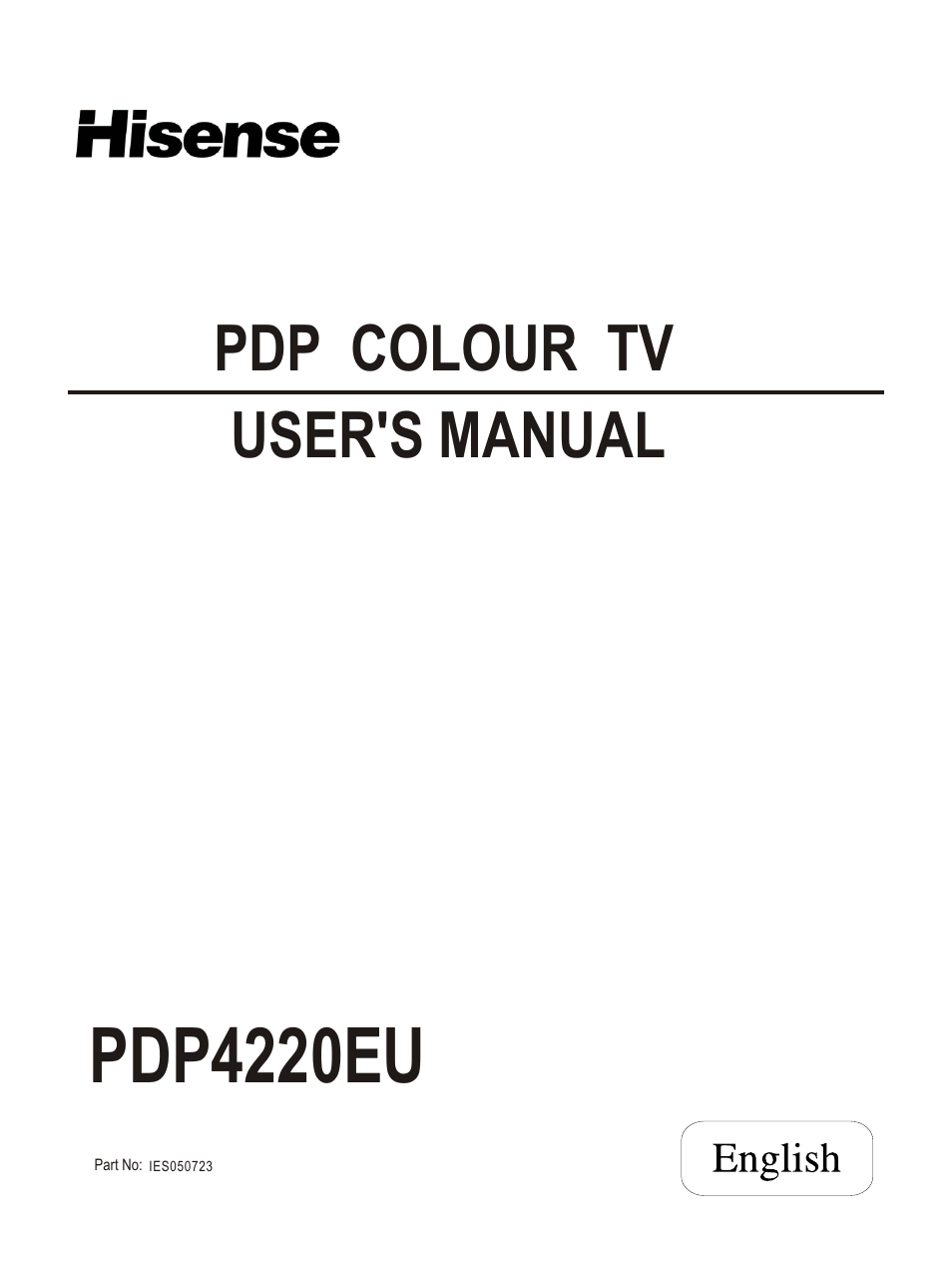 Hisense Group PDP4220EU User Manual | 25 pages