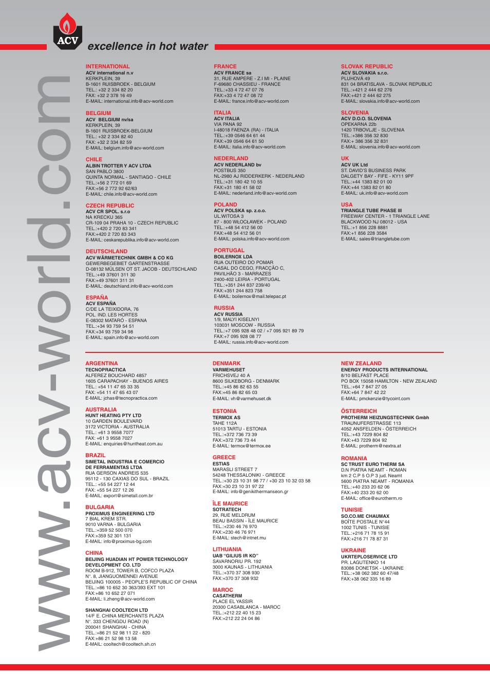 Excellence in hot water | Heatmaster 201 User Manual | Page 28 / 28