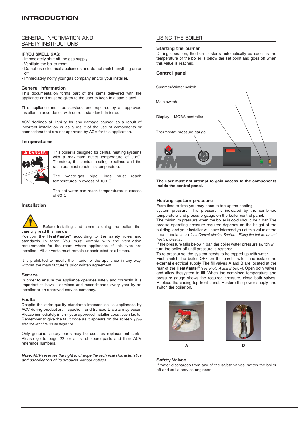 Using the boiler | Heatmaster 201 User Manual | Page 4 / 28