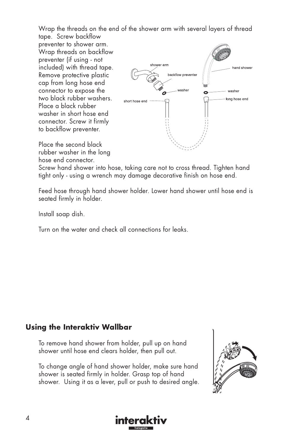 Hans Grohe 06888XX0 User Manual | Page 4 / 8
