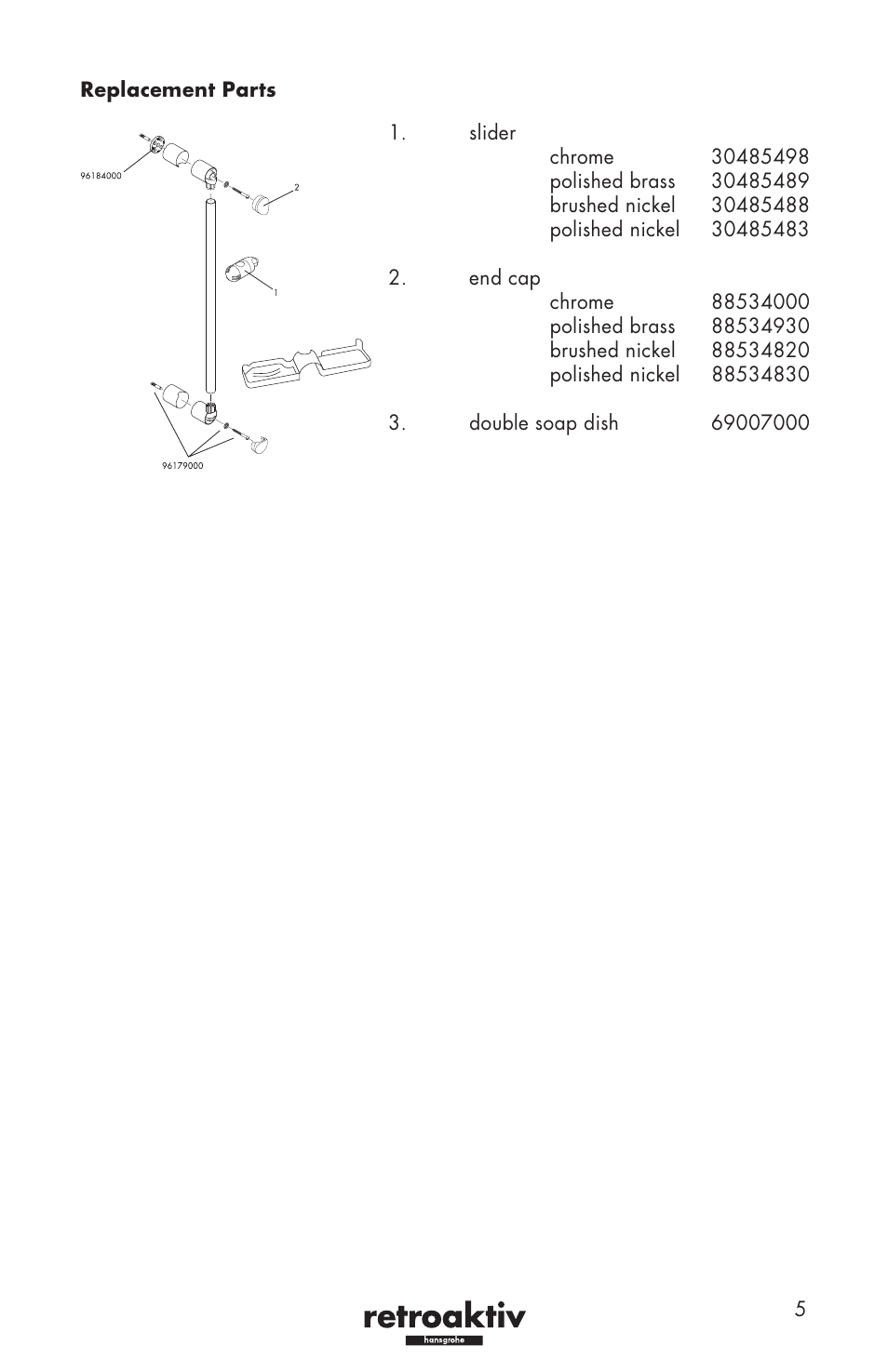 Hans Grohe 06888XX0 User Manual | Page 5 / 8