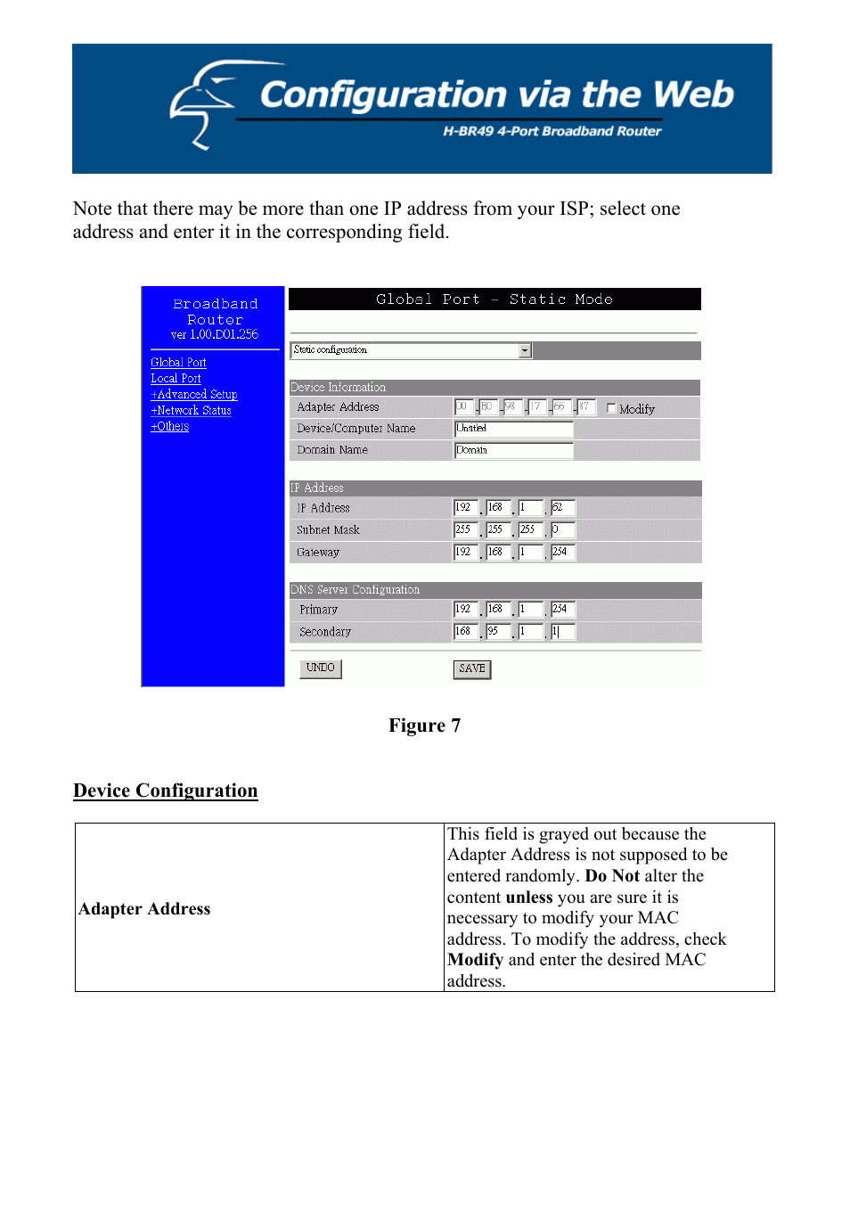 Device configuration | Hawking Technology H-BR49 User Manual | Page 19 / 67