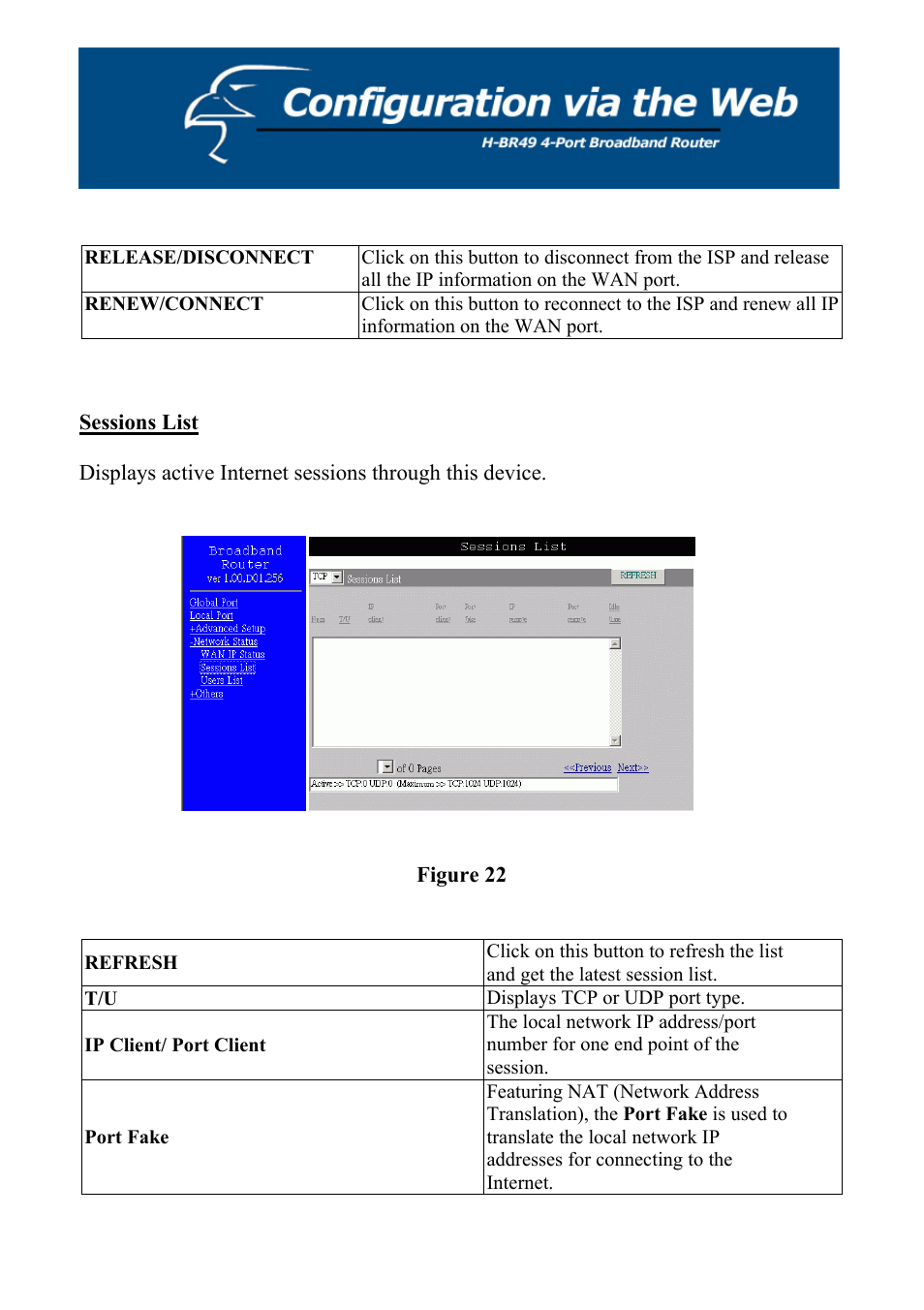 Sessions list | Hawking Technology H-BR49 User Manual | Page 35 / 67