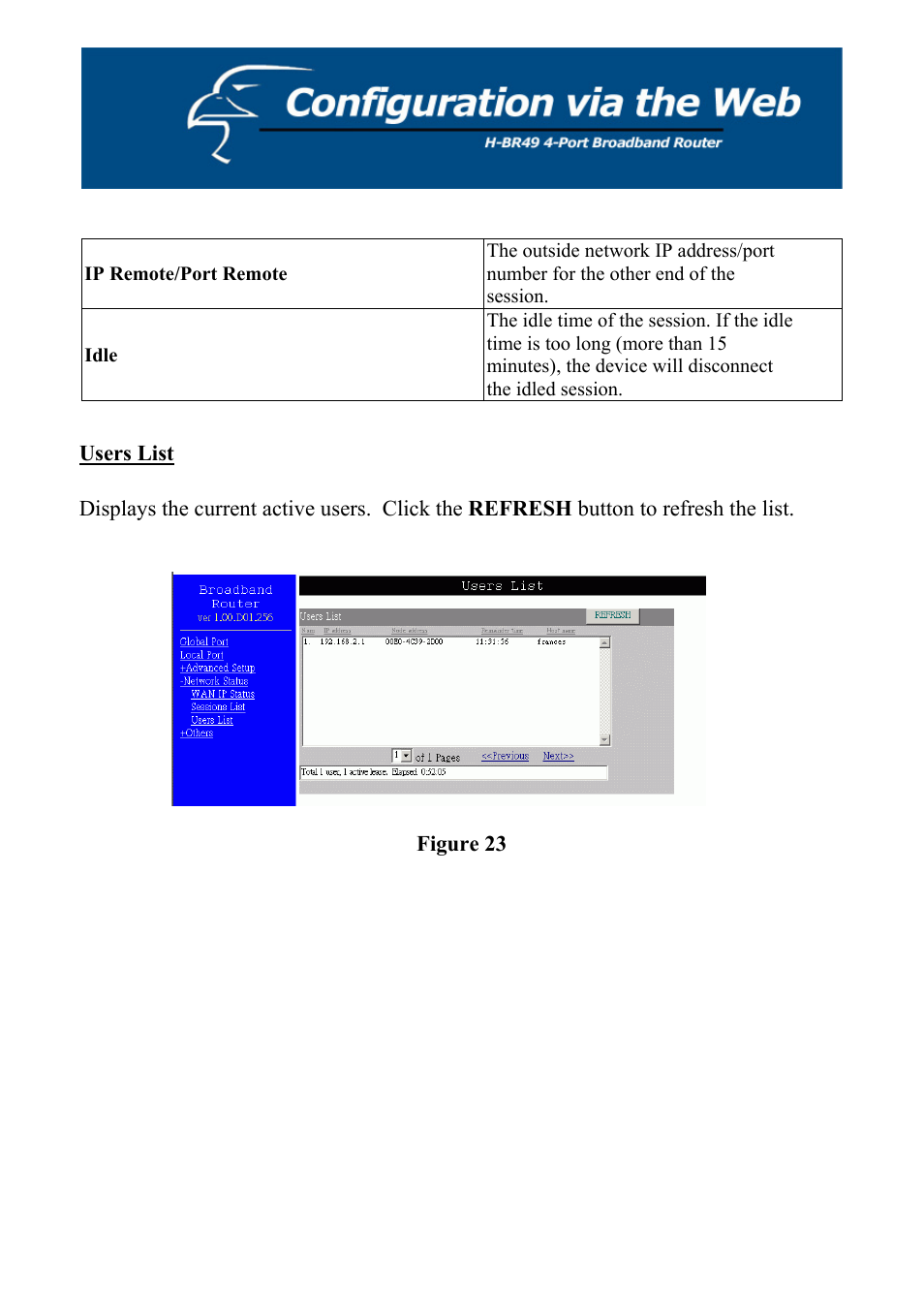 Users list | Hawking Technology H-BR49 User Manual | Page 36 / 67