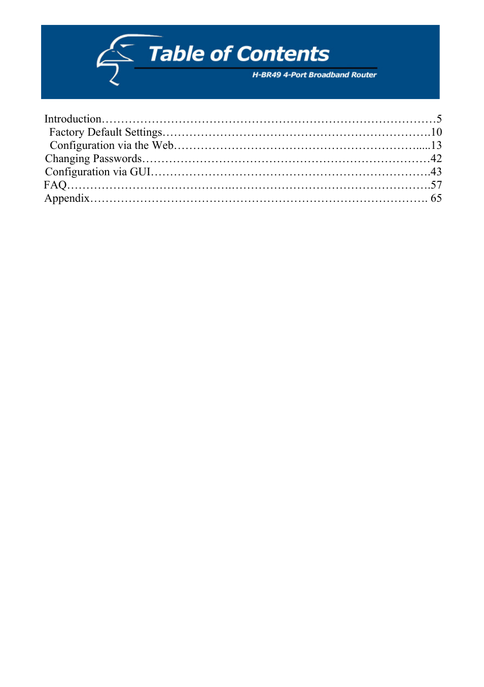 Hawking Technology H-BR49 User Manual | Page 4 / 67