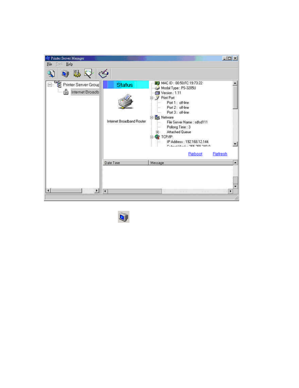 3 status - print server status | Hawking Technology HWPS1UG User Manual | Page 80 / 163
