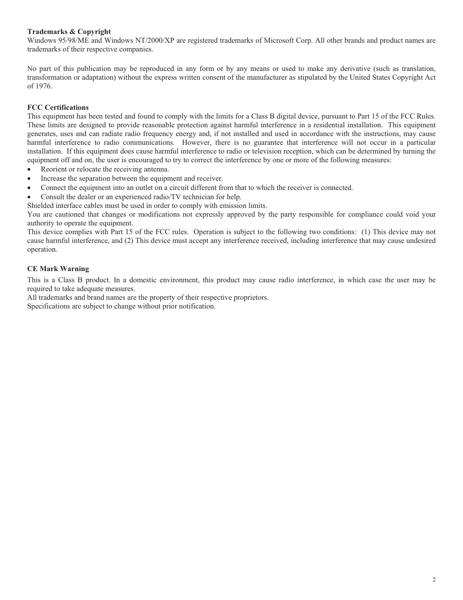 Hawking Technology HNC320G User Manual | Page 2 / 103
