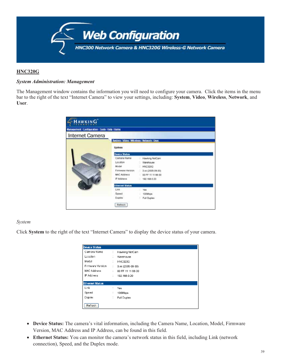 Hawking Technology HNC320G User Manual | Page 39 / 103