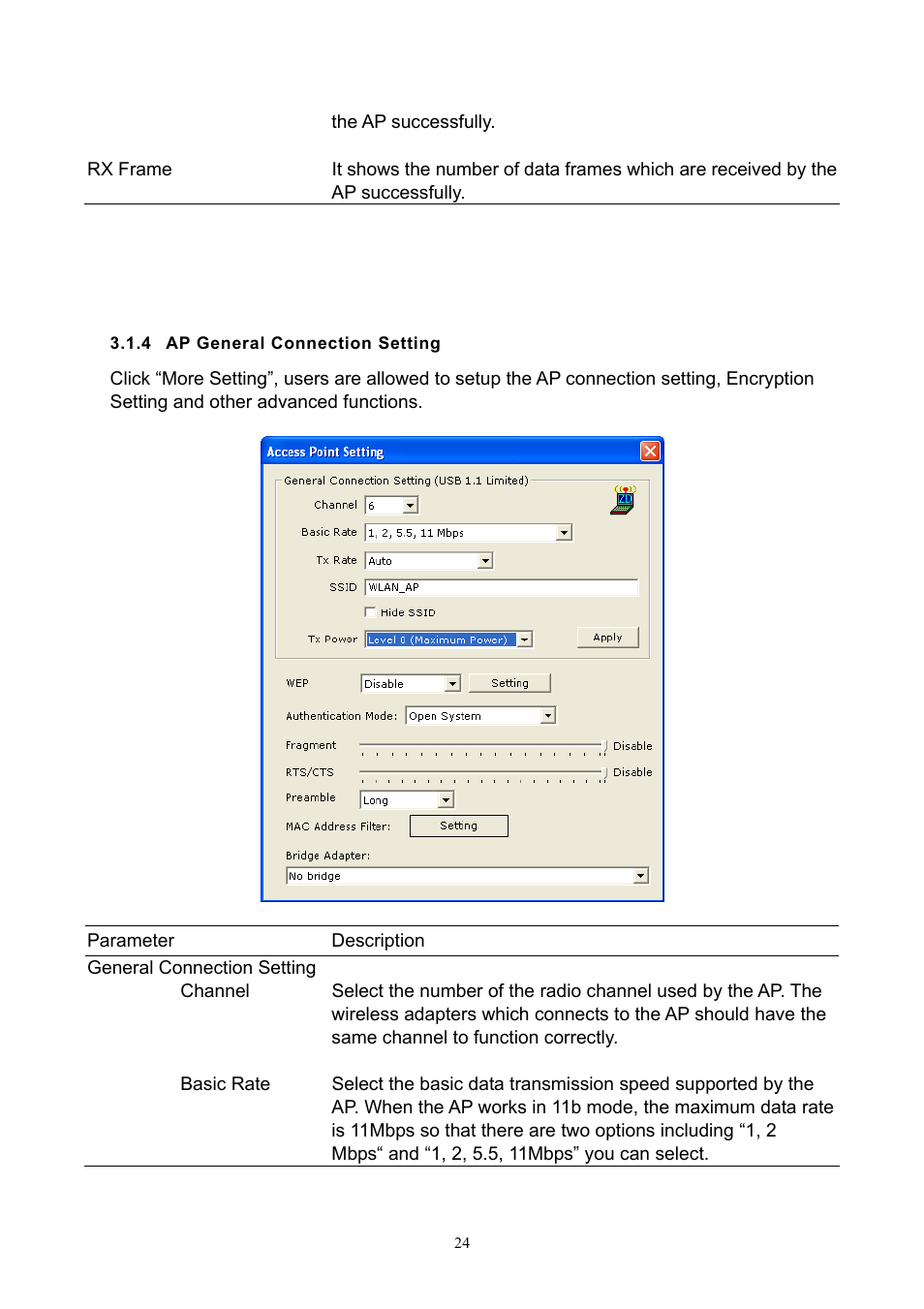 Ap general connection setting | Hawking Technology HWU54D User Manual | Page 24 / 30