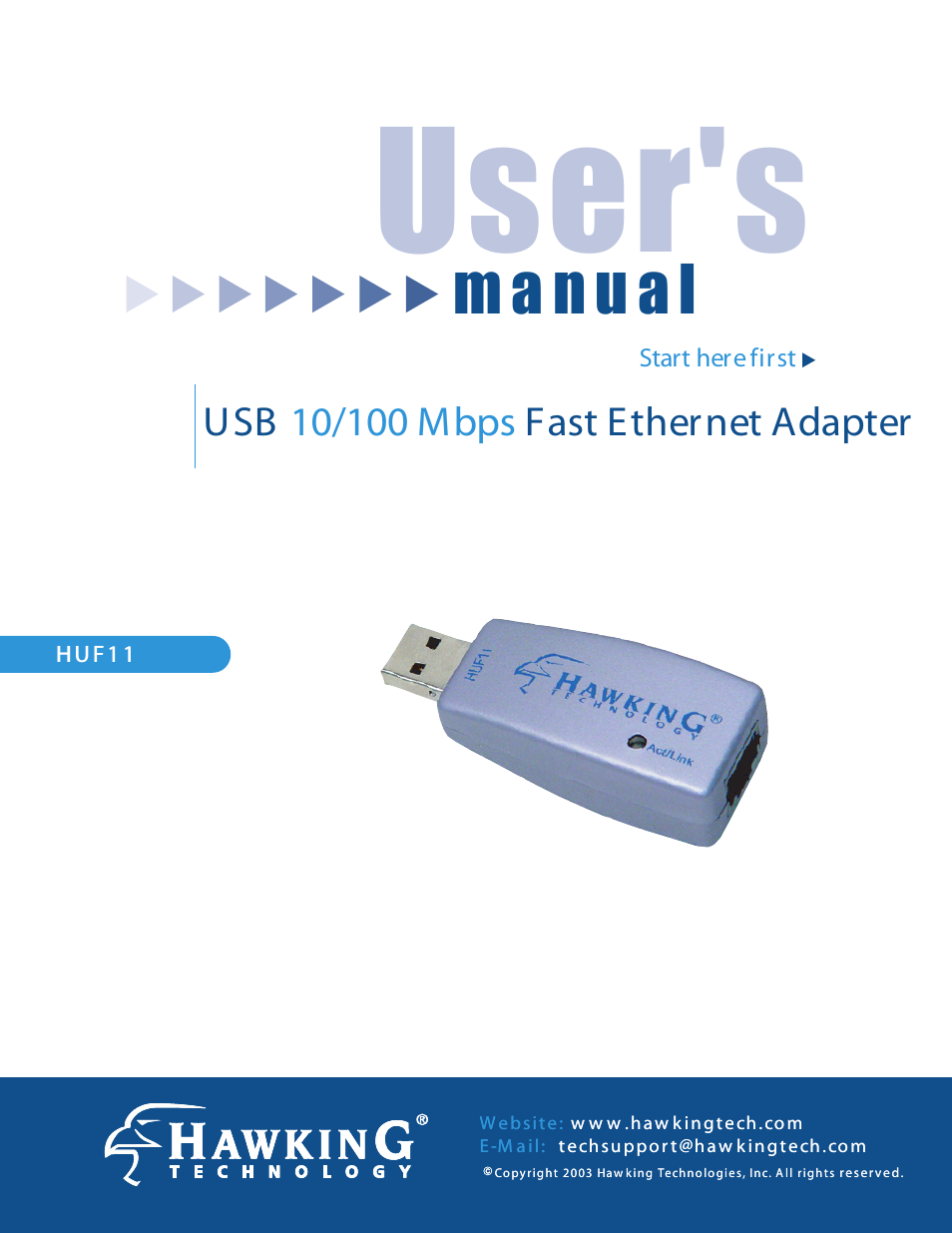 Hawking Technology USB 10/100 Mbps User Manual | 10 pages