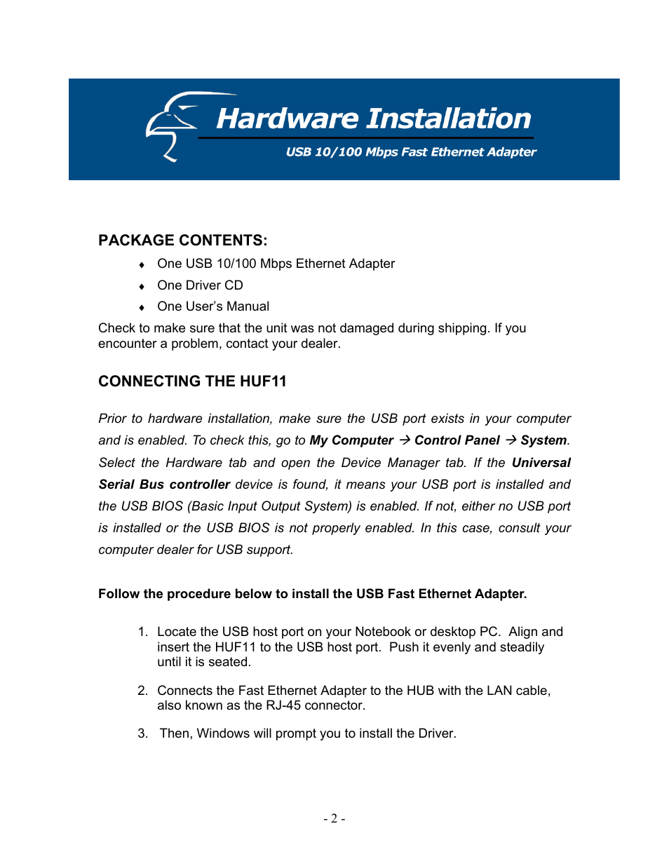 Hawking Technology USB 10/100 Mbps User Manual | Page 5 / 10