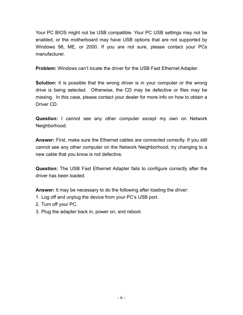 Hawking Technology USB 10/100 Mbps User Manual | Page 9 / 10