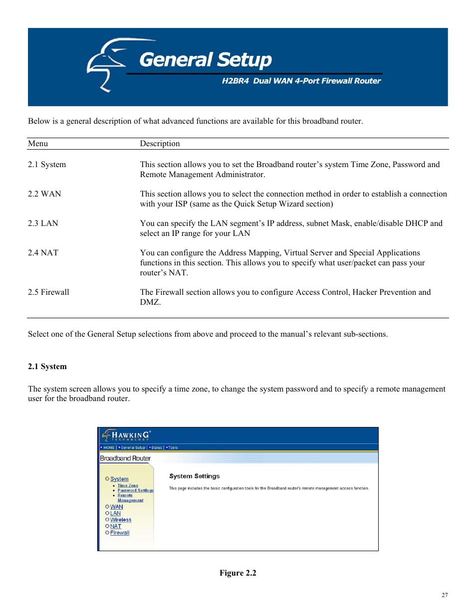 Figure 2.2 | Hawking Technology H2BR4 User Manual | Page 27 / 82
