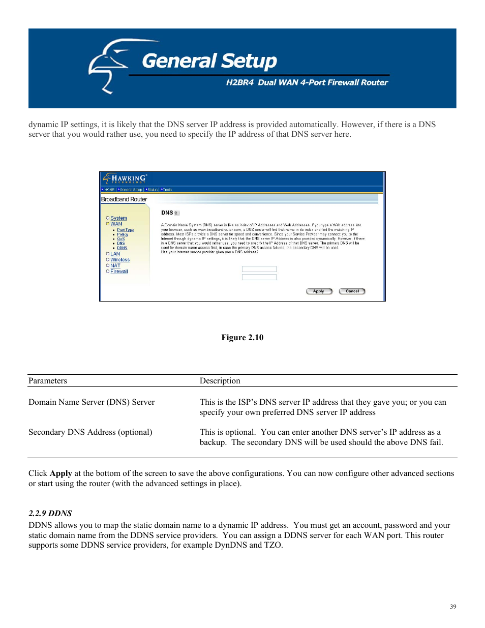9 ddns | Hawking Technology H2BR4 User Manual | Page 39 / 82