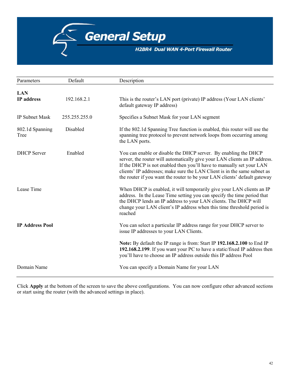 Hawking Technology H2BR4 User Manual | Page 42 / 82