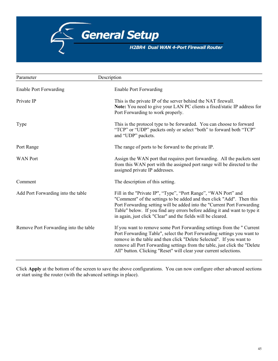 Hawking Technology H2BR4 User Manual | Page 45 / 82