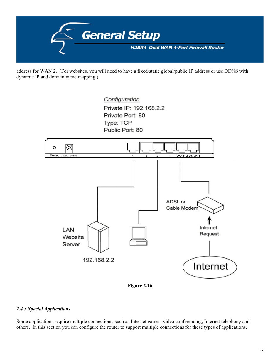 3 special applications | Hawking Technology H2BR4 User Manual | Page 48 / 82