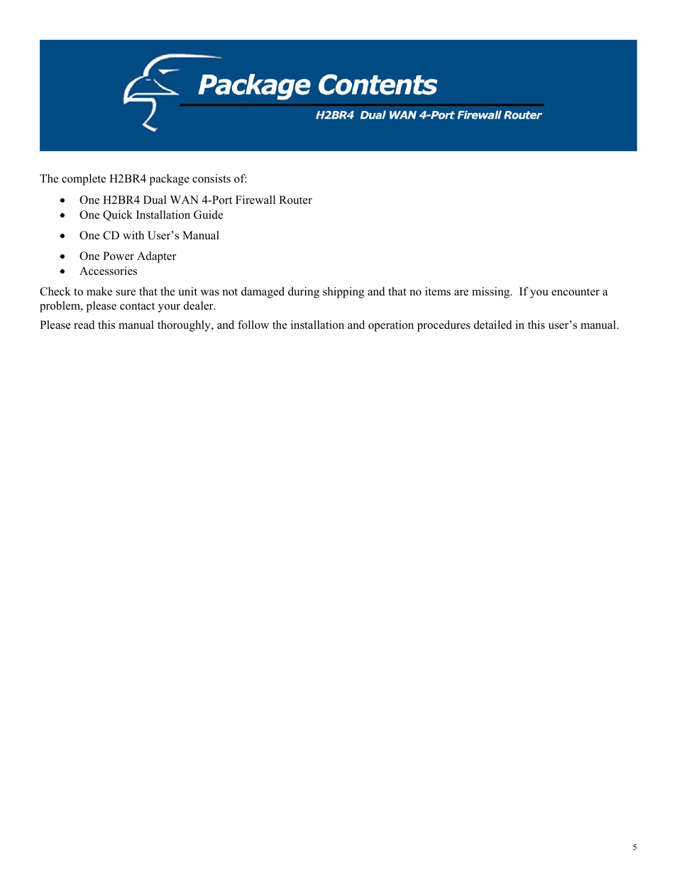 Hawking Technology H2BR4 User Manual | Page 5 / 82