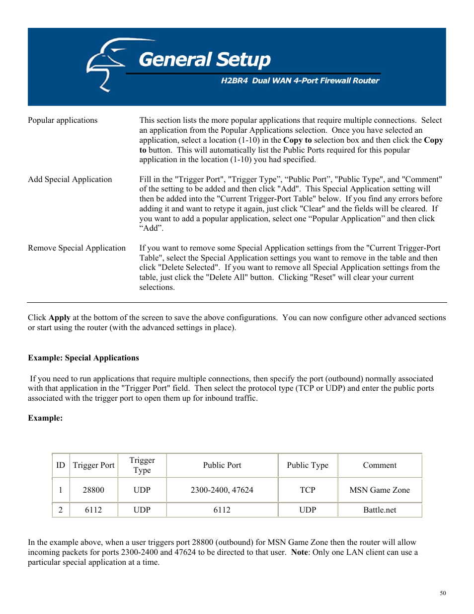 Hawking Technology H2BR4 User Manual | Page 50 / 82