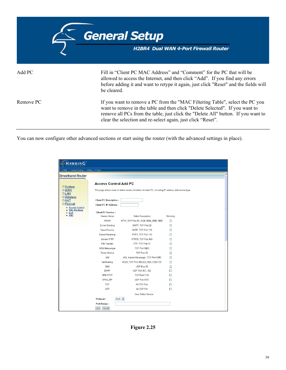 Hawking Technology H2BR4 User Manual | Page 59 / 82