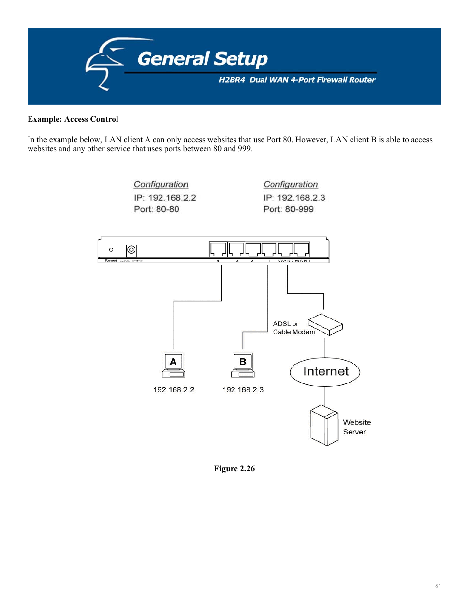 Example: access control, Figure 2.26 | Hawking Technology H2BR4 User Manual | Page 61 / 82